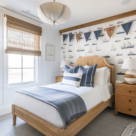 Boys Lake House Bedroom, River Bedroom, Kids Nautical Bedroom, Relaxing Nautical Pottery Barn Bedroom, Nautical Kids Bedroom, Boys Nautical Bedroom, Weathered Wood Furniture, Nautical Boy Room, Nautical Kids Bedroom Pottery Barn Kids