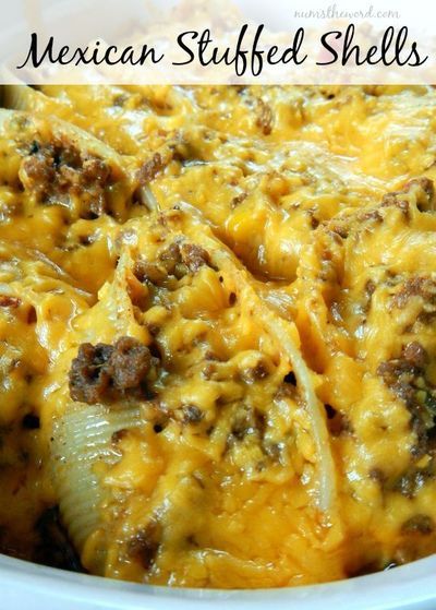 Casserole Mexican, Mexican Stuffed Shells, Chicken Dumpling, Cheeseburger Soup, Stuffed Shells Recipe, Incredible Recipes, Mexican Recipes, Stuffed Shells, Beef Dishes