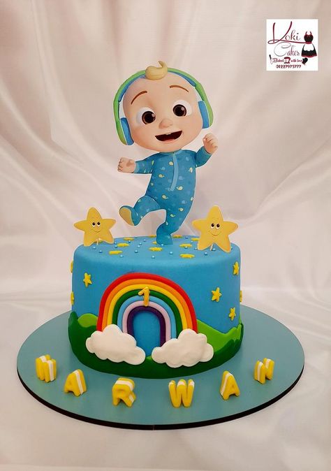 "Cocomelon cake" First Birthday Cake Cocomelon, Jj Cake Cocomelon, 2nd Birthday Cake For Boy, Cocomelon 2nd Birthday Cake, Rainbow Cake For Boys, Jj Birthday Cake, Cocomelon Rainbow Cake, Birthday Cake For Baby Boy 2nd, Cocomelon Birthday Cake Boy