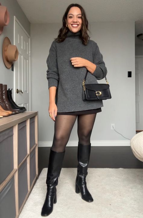 Oversized Turtleneck Sweater curated on LTK Oversized Turtleneck Sweater Outfits, Grey Turtleneck Outfit, Outfit With Turtleneck, Turtleneck Sweater Outfit, Grey Sweater Outfit, Gray Turtleneck, Turtleneck Outfit, Grey Turtleneck Sweater, Oversize Sleeves