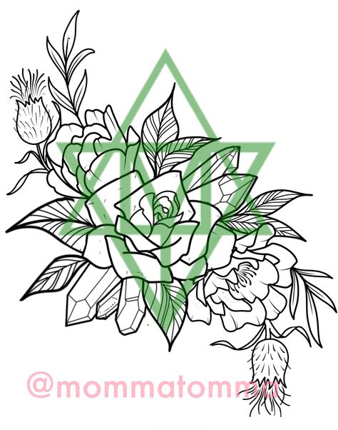 Thistle Rose Tattoo, Tattoo October, Thistle Tattoo, Daffodil Tattoo, Roses Peonies, Rose Tattoo, Tattoo Design, Peonies, Tattoo Ideas