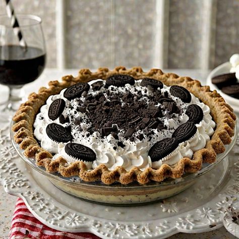 How To Make Bakers Square Oreo Cookies n Cream Pie Recipe Print A decadent and creamy dessert filled with chunks of Oreo cookies. Bakers Square Oreo Pie Recipe, Cookies And Cream Pie, Oreo Cream Pie, Turtle Pie Recipe, Baked Oreo Cheesecake Recipe, Pistachio Dessert Pudding, Oreo Milkshake Recipe, Bakers Square, Silk Pie Recipe