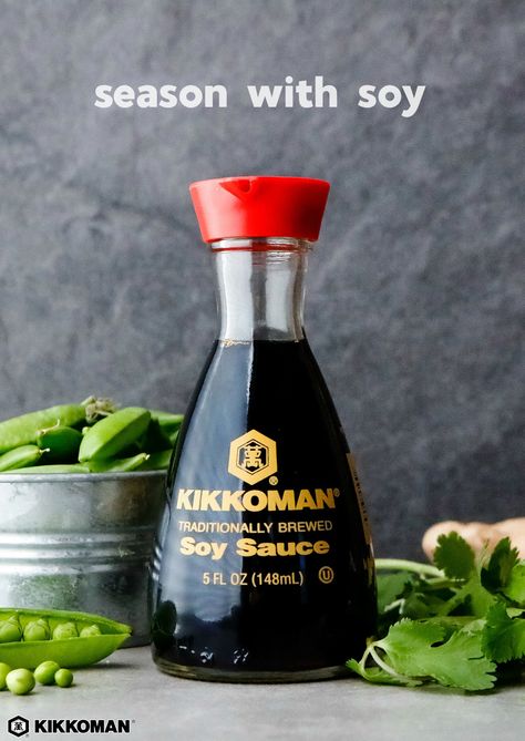 Traditionally brewed Kikkoman® Soy Sauce adds the right amount of umami flavor to nearly any dish, whether Asian-inspired or traditional American. A mainstay since the 1600s, this ancient yet contemporary seasoning has become an essential ingredient in the American kitchen. Find your perfect Kikkoman® Soy Sauce match, from Gluten-Free to Less Sodium, Organic, Tamari, and Gluten-Free Sweet Soy Sauce for Rice at KikkomanUSA.com. Discover recipe inspiration there, too! #Kikkoman Soy Sauce Photography, Sauce Packaging, Sweet Soy Sauce, Bottle Shoot, Japanese Packaging, Gluten Free Soy Sauce, Sauce For Rice, American Kitchen, Soya Sauce