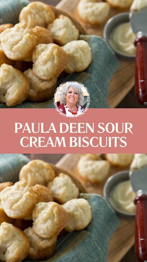 Paula Deen Sour Cream Biscuits Bisquick Sour Cream Biscuits, Sour Cream Drop Biscuits, Sour Cream Biscuits 3 Ingredient, Sour Cream Dishes, Sour Cream Biscuit Recipe, Sugar Cookie Recipe With Sour Cream, Uses For Sour Cream, Sour Cream Biscuits Easy, Biscuit Recipe With Self Rising Flour