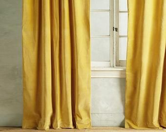 Custom curtains and drapes with the best by CustomCurtainsBeyond Anthropologie Curtains, Anthropologie Furniture, Pink Velvet Curtains, Yellow Curtains, Drop Cloth Curtains, Living Room Decor Curtains, Cool Curtains, Curtains Living, Custom Drapes