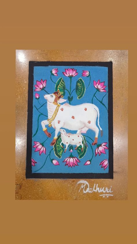 Vasubaras Rangoli Vasubaras Rangoli, Ganesh Art, Diwali Decorations, Hand Painting Art, Hand Painting, Painting Art, Diwali, Art Painting, Hand Painted