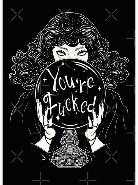 "Fortune Teller" Art Board Print for Sale by daianaart | Redbubble Witchcraft Graphic Design, Fortune Teller Quotes, Fortune Teller Character Design, Fortune Teller Drawing, Fortune Teller Illustration, Fortune Teller Aesthetic, Meh Aesthetic, Fortune Teller Art, Goddess Reference