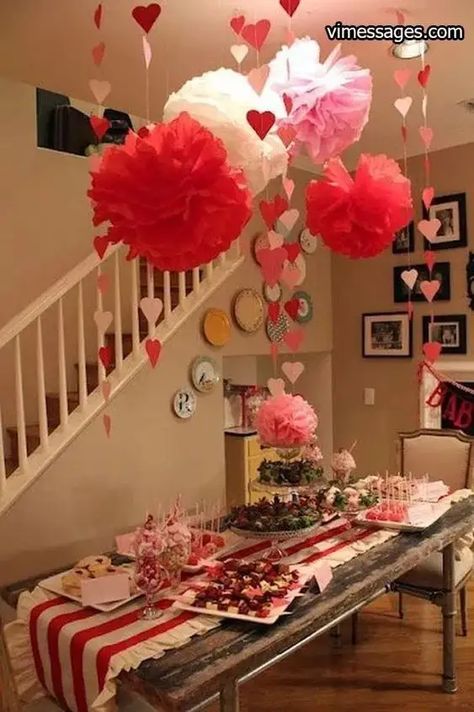 30+ Adorable Valentines Baby Shower Ideas that are Oh So Sweet - HubPages Saint Valentin Diy, Valentines Bricolage, Adult Valentines, Valentines Party Decor, Valentines Baby Shower, Valentinstag Party, Valentine Dinner, Valentines Day Dinner, Valentines School