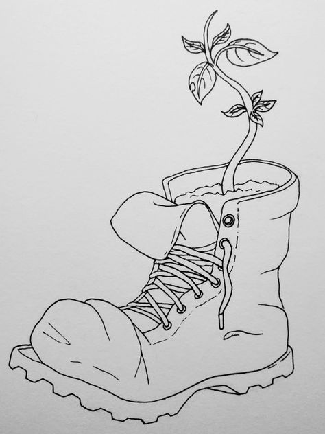 Boot Sketch, Three Best Friends, Wall E, Sketchbook Art Inspiration, Art Sketchbook, Ink Drawing, Tattoos And Piercings, I Tattoo, Small Tattoos