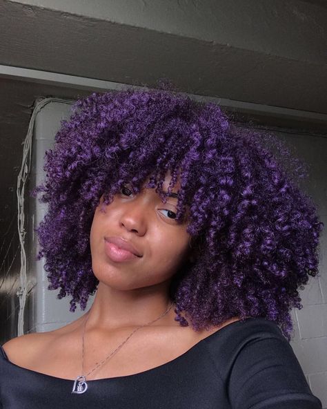 Crisleidis Ceballo on Instagram: “I think the purple hair suits me, what do you think?? ☺️💜 Hair Wax from @shopponyfly  Use my code “CRISSY5” for 💸💸 off” Purple Curly Hair, Purple Natural Hair, Dyed Curly Hair, Dyed Hair Purple, Twisted Hair, Dyed Hair Inspiration, Temporary Hair Color, Dyed Natural Hair, Beautiful Natural Hair