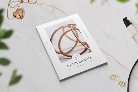 Jewelry Catalog and Lookbook Template on Behance Lookbook Template, Catalog Design Layout, Catalog Template, Lookbook Design, Catalogue Inspiration, Jewelry Catalog, Brand Book, Catalog Design, Jewelry Lookbook