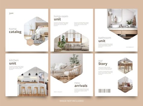 Premium Vector | Home catalog social media instagram post banner template Portfolio Reference, Project Poster, Airbnb Ideas, Interior Design Template, Interior Design Sketches, Instagram Template Design, Home Catalogue, Work Inspiration, Canva Design