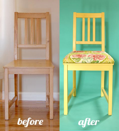 upholstered-chairs-9                                                                                                                                                                                 More Chair Aesthetic, Diy Dining, Upholstery Cushions, Chair Makeover, Painted Chairs, Diy Chair, Chair Upholstery, Redo Furniture, Furniture Makeovers