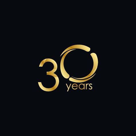 30 Years Anniversary Celebration Gold Vector Template Design Illustration 30 Years Logo Design, Logo Aniversario, 30 Years Anniversary, Anniversary Theme, Gold Vector, Anniversary Design, 30 Year Anniversary, Christian Backgrounds, Vector Template