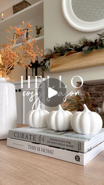 Katie | Home & lifestyle creator on Instagram: "AD @lights4fun | Hello cosy season 🍂

I’m back with a little seasonal magic; it’s so much fun to style the alcove shelves through the seasons and autumn decor has to be my absolute favourite!

This stunning garland is the perfect addition to the fireplace - keep an eye out for my giveaway coming soon where you can win one of these beauties for yourself!
.
.
.
.
#autumnstyling #seasonaldecor #livingroomstyling #alcoveshelving #interiorstylist #neutralinterior #countryhomedecor #fireplaceideas #coffeetablestyling #shelfstyling" Giveaway Coming Soon, Lifestyle Creator, Katie Homes, Alcove Shelves, Cosy Season, Alcove Shelving, Neutral Interiors, Coffee Table Styling, The Fireplace