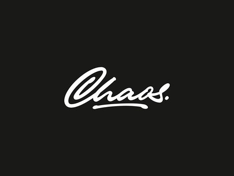 Chaos. Lettering by Ste Bradbury Handlettered Logo, Handwritten Logo Design, Graphic Design Letters, Handwritten Logo, Text Logo Design, Typo Logo, Word Mark Logo, Design Your Own Logo, Script Lettering