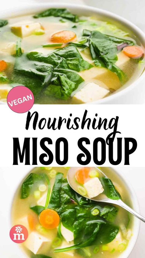 Miso Soup Recipe Vegetarian, Vegetable Miso Soup, Miso Soup No Tofu, Miso Soup Variations, Miso Cabbage Soup, Vegan Sick Soup, Vegetarian Broth Soup, Miso Soup Recipe With Miso Paste, Simple Miso Soup Recipe