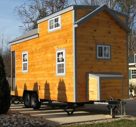 This is a custom-built 8’x20′ tiny house on wheels that’s for sale in New Jersey. House contains functional kitchen, eating area, a loft which fits a full or queen size mattress a… 8x20 Tiny House, Smart Tiny House, Luxury Tiny House, Small Houses On Wheels, Living Room Nook, Tiny House For Sale, Tiny House Listings, Tiny House Floor Plans, Tiny Cabin