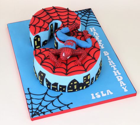 Spiderman Cake for 3 Year old boy - Google Search Spiderman Cake Number 3, Number Cake Spidey, Spiderman Cake 3rd Birthday, Spiderman Bday Cake, Number 3 Spiderman Cake, Spider Man Number Cake, Number 3 Cake For Boys, Spiderman Number Cake, Number 3 Cake