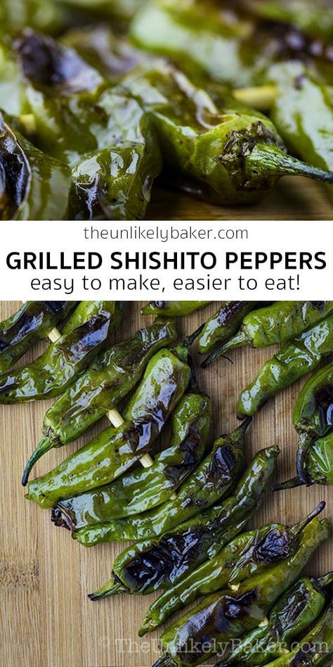 Shishito Pepper Recipe, Shishito Peppers, Grilled Peppers, Simple Sandwiches, Favorite Appetizers, Peppers Recipes, Healthy Side Dishes, Recipe For Mom, Perfect Side Dish