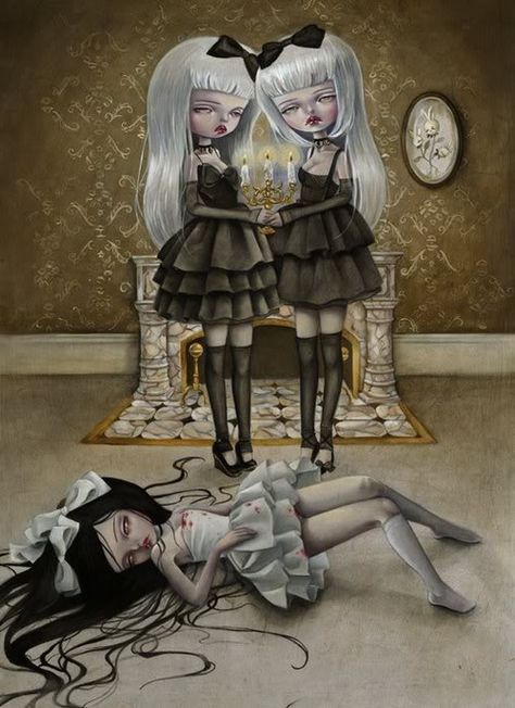 pop surrealism lolita art Art Sinistre, Art Macabre, Arte Peculiar, Mark Ryden, Audrey Kawasaki, Macabre Art, Goth Art, Lowbrow Art, Creepy Art