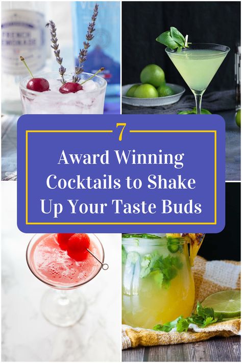 Collage of 4 award winning cocktails. Cocktail Competition, Win Competitions, Avocado Dressing, Whiskey Cocktails, Contest Winning, Mixology, The Bar, Taste Buds, Cocktail Recipes