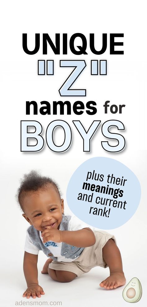 UNIQUE Z NAMES FOR BOYS PLUS THEIR MEANINGS AND CURRENT RANK! PICTURE OF HAPPY BABY BOY CRAWLING WEARING A VEST AND BOWTIE Old Baby Boy Names, Z Names, Guy Names Unique, Best Male Names, Unique Names For Boys, Good Boy Names, Male Baby Names, Unusual Boy Names, Z Baby Names