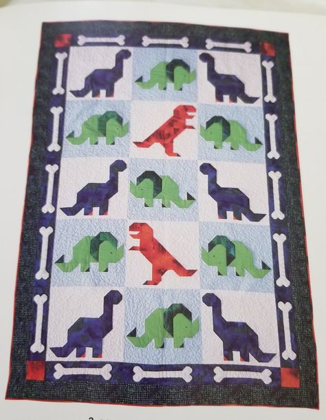 Dinosaur Pattern Blocks, Dinosaur Quilt Pattern, Dinosaur Quilts, D Is For Dinosaur, Dinosaur Quilt, Boys Quilt Patterns, Kids Quilts, Dinosaur Fabric, Childrens Quilts