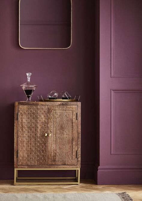 Bedroom Maroon, 2021 Paint Color Trends, Plum Paint Colors, Plum Walls, Plum Paint, Paint Color Trends, Burgundy Walls, Purple Room, Mad About The House