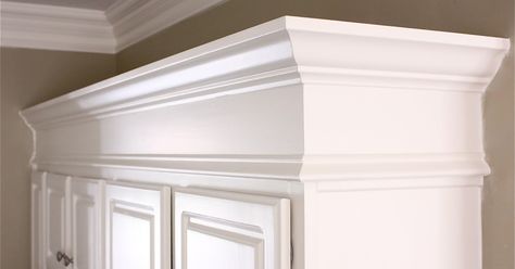 Making Cabinets, Kitchen Cabinets Trim, Kitchen Soffit, Cabinet Molding, Cabinet Build, Cabinet Trim, Birch Cabinets, Kitchen Conversion, Stock Cabinets