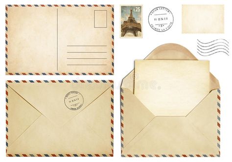 Old postcard, mail envelope, open letter, stamp collection. Isolated on white , #Affiliate, #envelope, #open, #postcard, #mail, #letter #ad Vintage Party Theme, Embroidery Jeans Diy, Mailbox Flag, Mail Envelope, Letter Stamp, Study Decor, Postcard Stamps, Envelope Lettering, Old Letters