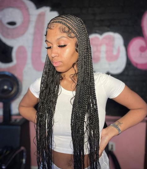 Fulani Bob Braids, Zig Zag Fulani Braids, Partynextdoor Instagram, Braid Weave, Future Hairstyles, Hairstyle Idea, Goddess Braids Hairstyles, Bob Braids, Hair Due