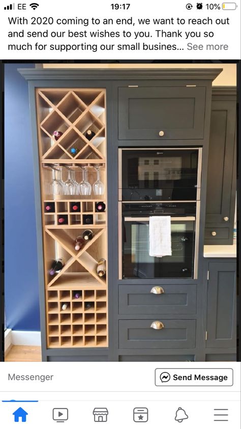 Wine Cupboard Ideas, Wine Cupboard Kitchen, Wine Rack In Kitchen Cabinet, Kitchen Wine Bar Ideas, Wine Cooler Cabinet Ideas, Wine Refrigerator Ideas, Wine Bar Home, Ashley Bedroom Furniture Sets, Kitchen Cabinets Design Layout