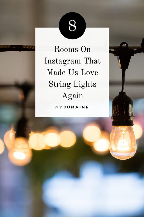 Industrial String Lights Living Room, Bistro Lights Dining Room, Tasteful String Lights, String Lights In Dining Room, Hanging Led String Lights, Twinkle Lights Living Room Decor, String Lights Indoor Ceiling, Fairy Lights Apartment Decor, Farmhouse String Lights