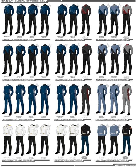 Sci-fi uniforms Sci Fi Navy Uniform, Sci Fi Uniform Concept, Space Uniform Concept Art, Sci Fi Military Uniform, Uniform Concept Art, Universe Concept Art, Space Uniform, Sci Fi Outfits, Sci Fi Uniform