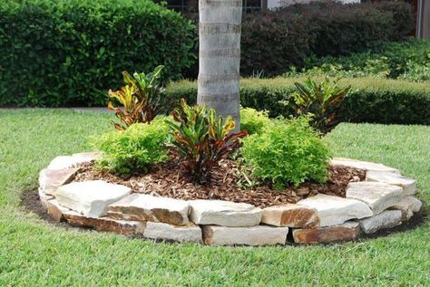 15 Beautiful Ideas For Decorating The Landscape Around The Trees Landscaping Around House, Landscaping Around Trees, Ideas For Decorating, Low Maintenance Landscaping, Home Landscaping, Landscaping Tips, Landscaping With Rocks, Landscape Ideas, Landscape Trees