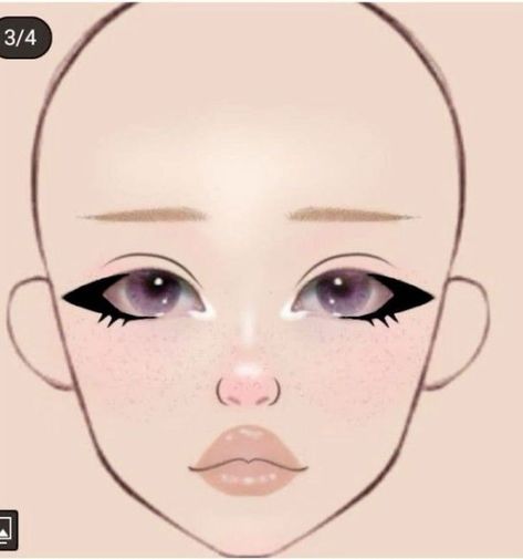 Make Up Guide, Futuristic Makeup, Asian Makeup Tutorials, Makeup Charts, Korean Makeup Tips, Anime Eye Makeup, Makeup Fails, Gyaru Makeup, Face Charts