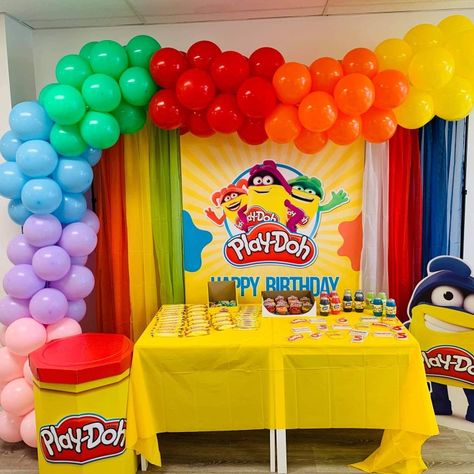 Play Doh Party Decorations, Playdoh Themed Birthday Party, Play Doh Birthday Party Decorations, Playdough Birthday Party, Playdough Birthday Party Ideas, Playdoh Party Decorations, Play Doh Themed Birthday Party, Play Dough Birthday Party, Play Doh Birthday Party