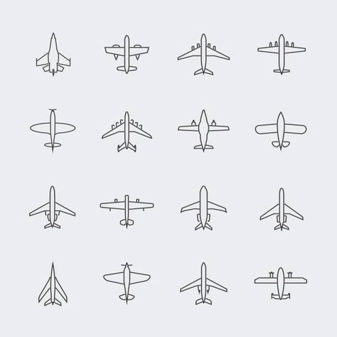 Aviation Tattoo, Miniature Tattoos, Pilot Tattoo, Airplane Illustration, Plane Tattoo, Usa Tattoo, Airplane Tattoos, Airplane Drawing, Simplistic Tattoos