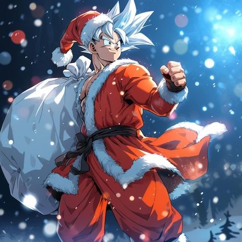 Dragonball Christmas, Dbz Christmas, Christmas Dragon Ball, Dragon Ball Z Christmas, Dg Wallpaper, Dragon Ball Christmas, Goku Christmas, Dragon Ball Decor, Goku Halloween