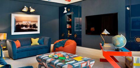 Tween Playroom Ideas Teen Playroom, Teen Game Rooms, Bedroom Built Ins, Snug Room, Modern Sofa Living Room, Latest Interior Design, Playroom Ideas, Boys Room Decor, Room Interior Design