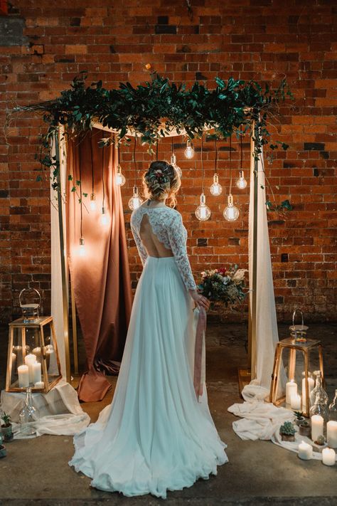 Whimsical Ceremony Arch, Wedding Arch With Lights, Edison Lighting Wedding, Wedding Backdrop Lights, Bridesmaid Dresses Ideas, Lighting Wedding, Backdrop Arch, Wedding Dresses Whimsical, Wedding Ceremony Backdrop