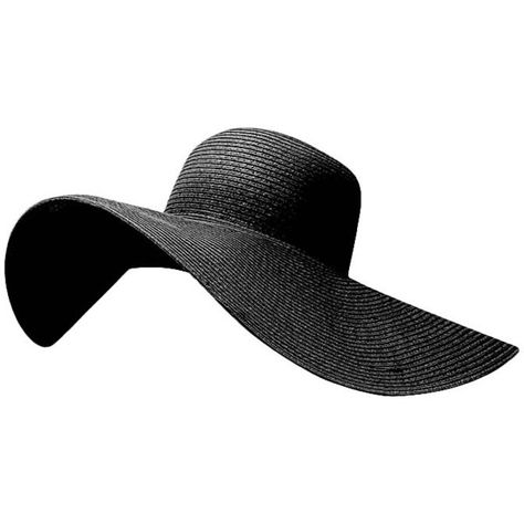 Black 6" Wide Brim Floppy Hat ($20) ❤ liked on Polyvore featuring accessories, hats, hats and scarves, black, floppy, straw hat, wide hat, crown hat, straw beach hat and floppy hat Black Brimmed Summer Hat, Black Beach Hat, Black Brimmed Hat For Beach Season, Black Beach Season Hats, One Size Fits Most, Floppy Hat Black, Black Straw Hat For Beach Season, One Size, Straw Beach Hat, Black Straw Hat, Vintage Straw Hat