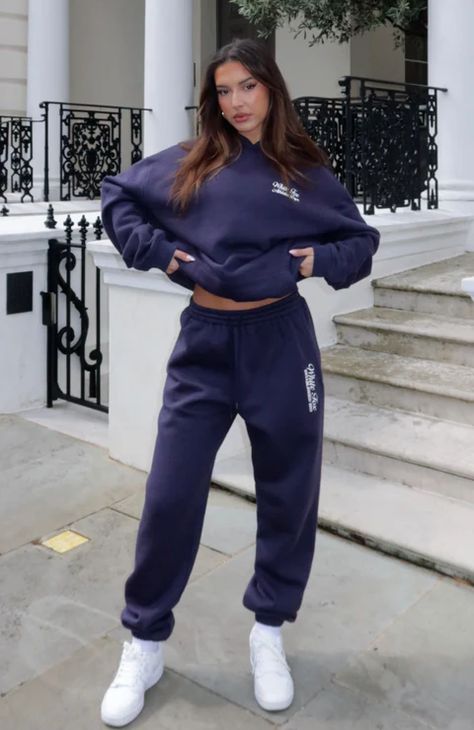 please follow our account to see more useful products Comfy Home Outfits, Blue Sweatsuit, Comfy Home, Airplane Mode, Oversized Hoodie, Maxi Dress Party, Oversize Hoodie, Drawstring Waistband, Cropped Leggings