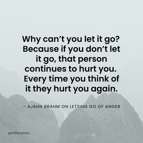 Reminder to self: Be kind to yourself and let go of anger. I have this quote written and on my desk as a reminder.  🗒️ Do you write yourself little reminders? Please share!  #letitgo #movingforward #emotionalwellness #selfcare #lettinggo #innerpeace #healthyboundaries #weeklyquote #controllinganger #lettinggoofanger #ajahnbrahm #ajahnbrahmquotes #regulatingemotions Letting Go Of Anger Quotes, Spirituality Chakras, Yoga Spirituality, Let Go Of Anger, Anger Quotes, How To Control Anger, Freelance Web Design, Spiritual Yoga, Organization Skills