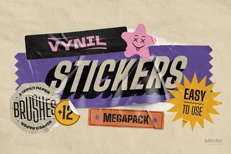 2109426 Vynil stickers 6389850 Photoshop PSD, ABR | 226 Mb Download Directly from FreePSDvn's Server Showcase your work with this high-quality Vy... Copy And Paste Fonts, Sticker Mockup, Bubble Letter Fonts, Font Bubble, Mockup Template Free, Ripped Paper, Instagram Font, Vector Graphics Design, Bubble Letters