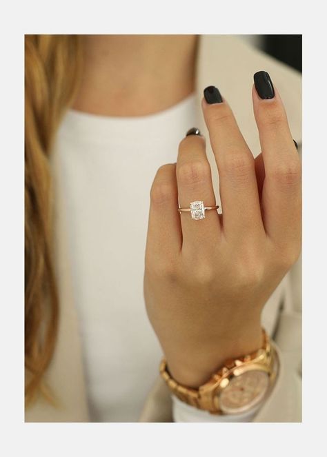 1 Carat Elongated Cushion Engagement Ring, 1.5 Cushion Engagement Ring, Rectangular Cushion Engagement Ring, Elongated Cushion Engagement Ring 1 Ct, Radiant Engagement Ring 1 Carat, 1 Carat Radiant Engagement Ring, 1 Carat Elongated Cushion, Simple Rose Gold Engagement Ring, Elongated Engagement Ring