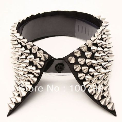 Free shipping go go fashion punk rock gothic studded rivet spike collar street style featuring polyvore Spiked Collar, Collar Detachable, Estilo Punk, Punk Goth, Dark Fashion, Pastel Goth, Mode Inspiration, Goth Fashion, Punk Fashion