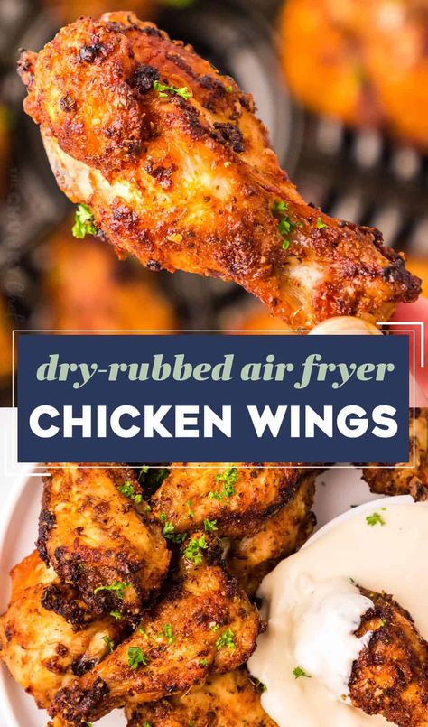 Fresh Wings In Air Fryer, Air Fryer Fully Cooked Frozen Chicken Wings, Drummettes In Air Fryer, Dry Rub Wings In Air Fryer, Chicken Wing Dry Rub Recipes Air Fryer, Air Fryer Drummettes Crispy, Whole Wings In The Oven, Crispy Dry Rub Chicken Wings, Chicken Wings In The Air Fryer