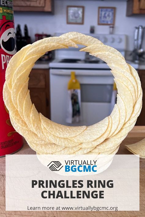 It might sound impossible, but can you make a ring using only Pringles? Ms. Heidi challenges you to figure out how! Tell us how it goes at virtual@bgcmc.org Potato Crisps, Girl Scouts, Fun Games, Sound, Ring